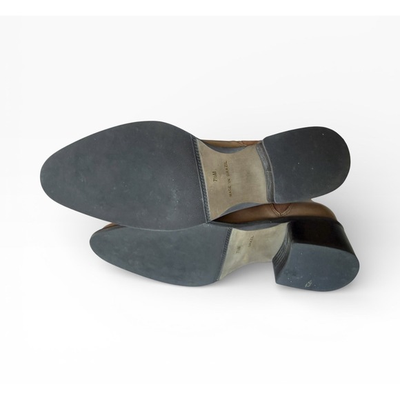 NICOLE Leather "Lake" Boots 2" Heel Women's US 7.5M Made In Brazil Original Box - Picture 11 of 13